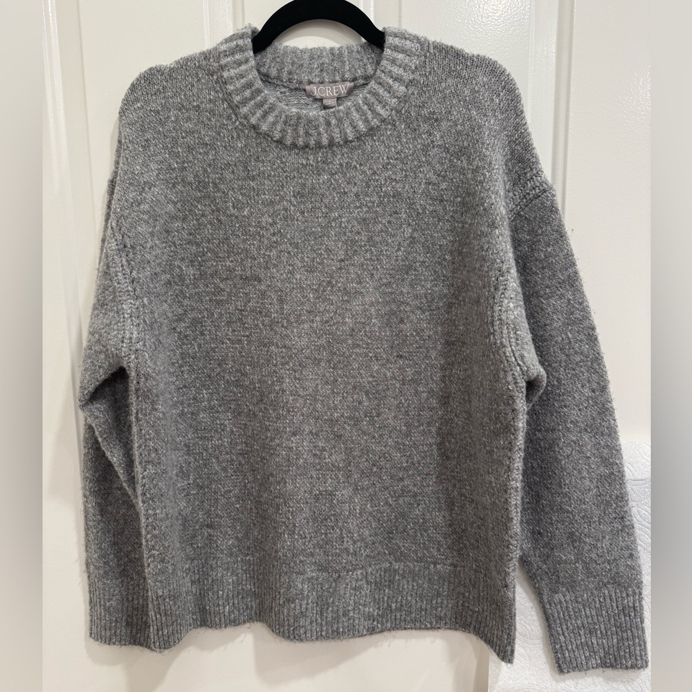 J. Crew Heather Gray Knit Sweater for Women